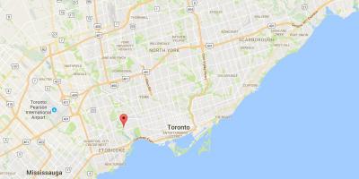 Karta över Old Mill district Toronto