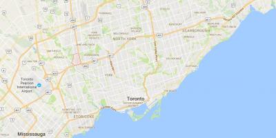 Karta över Pelmo Park – Humberlea distriktet Toronto