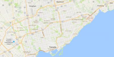 Karta över Port Unionen distriktet Toronto