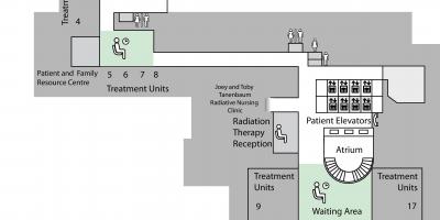 Karta över Princess Margaret Cancer Centre Toronto 2: a våningen Under (B2)