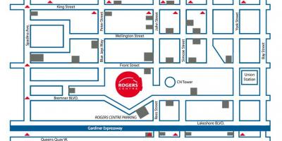 Karta över Rogers centre parkering