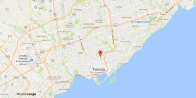 Karta över Rosedale distriktet Toronto