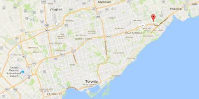 Karta över Rouge distriktet Toronto