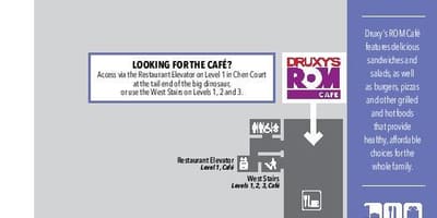 Karta över Royal Ontario Museum café nivå
