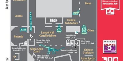 Karta över Royal Ontario Museum nivå 1