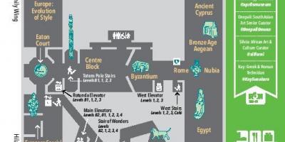 Karta över Royal Ontario Museum nivå 3