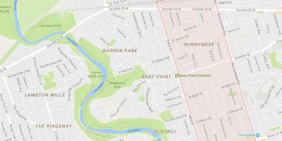Karta Runnymede grannskapet Toronto