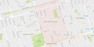 Karta över Seaton Byn grannskapet Toronto