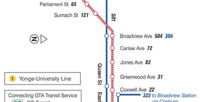 Karta över spårvagn linje 503 Kingston Road