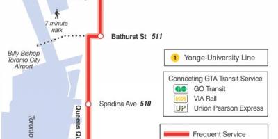 Karta över spårvagn linje 509 Harbourfront