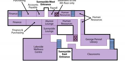 Karta över St. Joseph ' s Health centre Toronto Sunnyside nivå 1