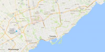 Karta över stadsdelen Downsview i Toronto