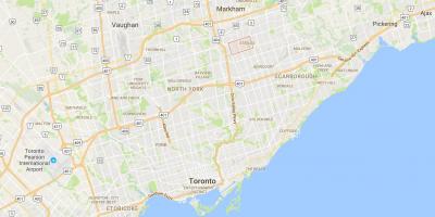 Karta över Steeles distriktet Toronto