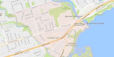 Karta över Stonegate-Queensway grannskap grannskap Toronto