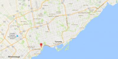 Karta över Stonegate-Queensway distriktet Toronto