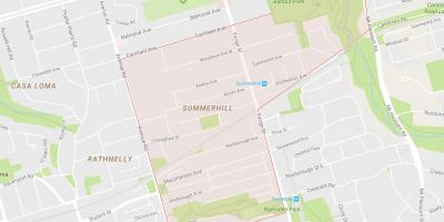 Karta över Summerhill grannskapet Toronto
