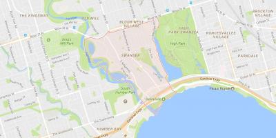 Karta över Swansea grannskapet Toronto