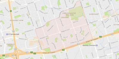Karta över Tam O'Shanter – Sullivan grannskapet Toronto