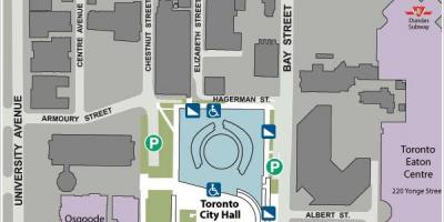 Karta över Toronto City Hall
