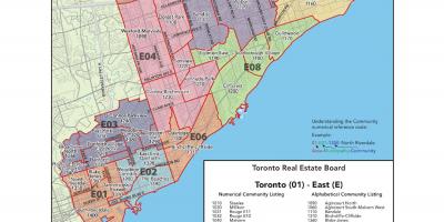 Karta över östra Toronto