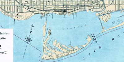 Karta över Toronto Harbour 1906
