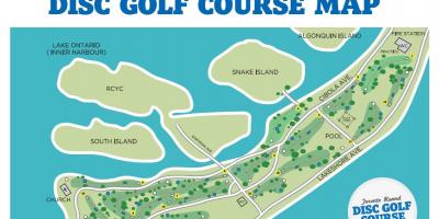 Karta över Toronto Islands golf kurser Toronto