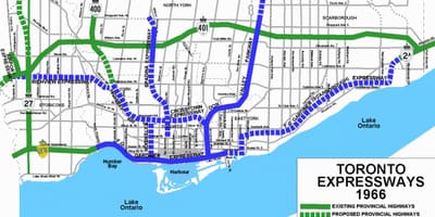 Karta över Toronto motorvägar