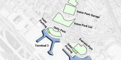 Karta över Toronto airport Pearson parkering