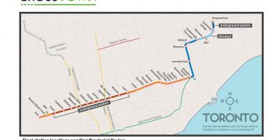 Karta över Toronto tunnelbana linje 5 Eglinton