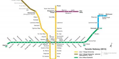 Karta över tunnelbanan Toronto