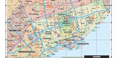 Karta över Turist Toronto