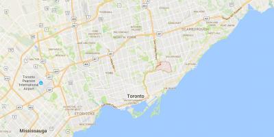 Karta över Tygeln Väg distriktet Toronto