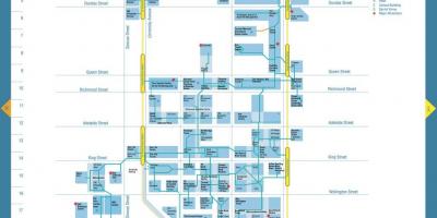 Karta över Vägen Finansiella Distriktet Toronto