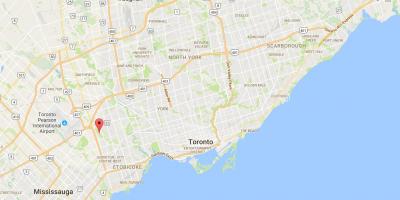 Karta över West Deane Park district Toronto