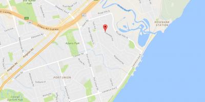 Karta över West Rouge grannskapet Toronto