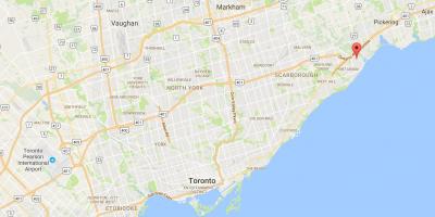 Karta över West Rouge distriktet Toronto
