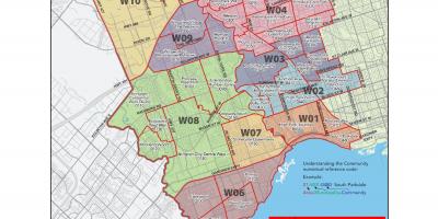 Karta över west Toronto