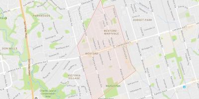 Karta över Wexford grannskapet Toronto