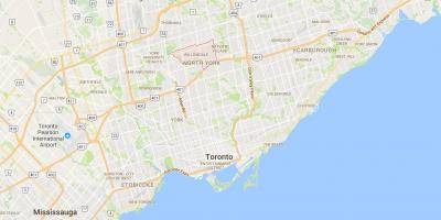 Karta över Willowdale distriktet Toronto