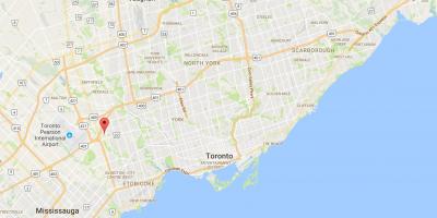 Karta över Willowridge distriktet Toronto