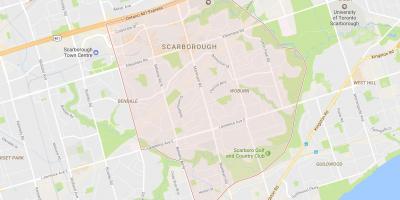 Karta över Woburn grannskapet Toronto