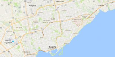 Karta över stadsdelen Woburn Toronto