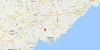 Karta över Wychwood Park district Toronto