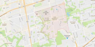 Karta över York University Heights grannskapet Toronto