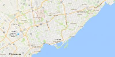 Karta över York University Heights distriktet Toronto